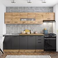 Konyhabútor Perła 260 zb 28mm artisan/c.szürke mat/kor artisan