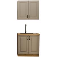 Konyhabútor Stilo Claygrey/Artisan 80cm Munkalap nélkül