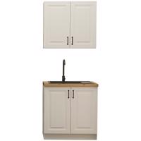 Konyhabútor Stilo Fehér/Fehér 80cm Munkalap nélkül