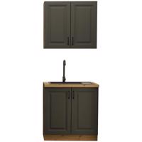 Konyhabútor Stilo Grafit/Artisan 80cm Munkalap nélkül