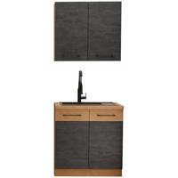 Konyhabútor Vigo Dark 80cm Munkalap nélkül