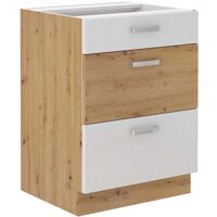 Konyhaszekrény ARTISAN fényes fehér 60D 3S BB