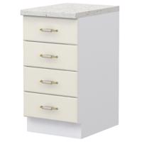 Konyhaszekrény Evergreen R-45-4F/4 4S Ivory mat