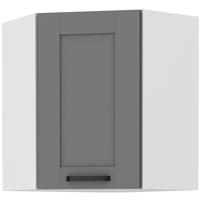 Konyhaszekrény LUNA DUSTGREY/fehér 60X60 GN-72 2F (45°)