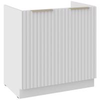 Konyhaszekrény Tuluza 80ZL 2F BB fehér mat lamel