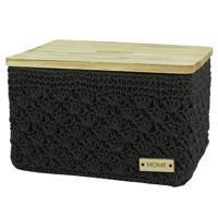 Kosz prostokątny szydełkowany l.36x26 h22.5cm