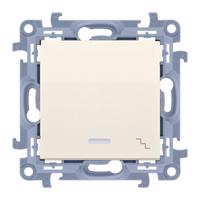 Lépcsőkapcsoló háttérvilágítással LED krém  CW6L.01/41