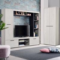 Nappali Bútor Lorca Fehér Tölgy/Fekete 11008353