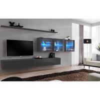 Nappali bútor Switch XVII üveg +LED Grafit