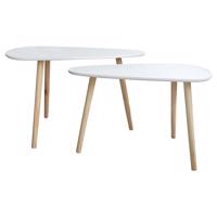 Padkészlet Frej fehér/tölgy természetes