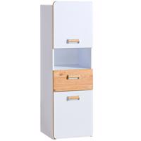 Regál Lorento 04l ragyogó fehér/tölgy nash