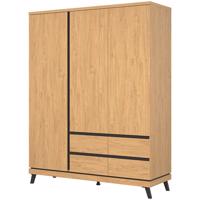 Szekrény Ate At13 Tölgy/Fekete