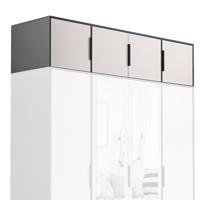 Szekrény Hosszabbítás Duarte D4  Kaszmir /Fekete / tükör