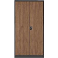 Szekrény Jan H fém antracit/dió