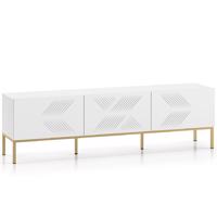 Szekrény RTV Clearing 04 fehér/arany