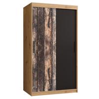 Szekrény Rustic 100 tölgy artisan/fekete