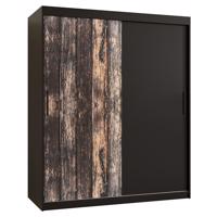 Szekrény Rustic 150 fekete/fekete