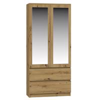 Szekrény SS-90 tükör artisan tölgy