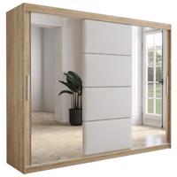 Szekrény Tapi 250 Dąb Sonoma/Fehér eko bőr