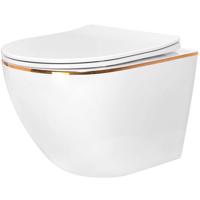 WC csésze Carlo Mini Rimless white gold