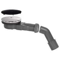 Zuhanylefolyó slim Ø 90 mm két fedéllel matt fekete/ezüst 30724458