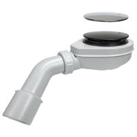 Zuhanytálca szifon Ø 90 mm felülről tisztítható króm/matt fekete 2611